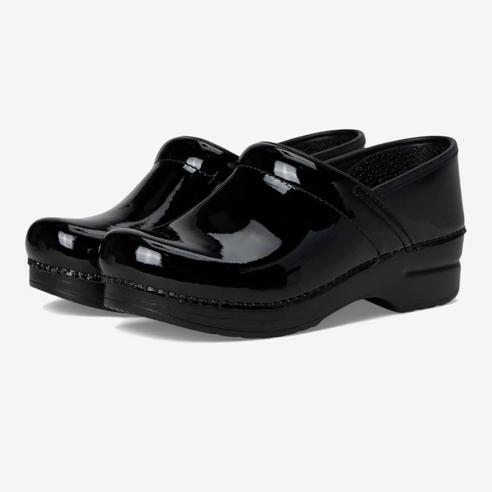 Dansko Professional Black Patent Leather Clog Size EU 40 NARROW